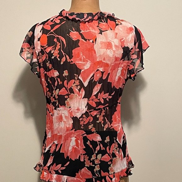 Ricki's Floral Black and Pink Top - Picture 6 of 7